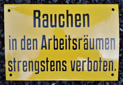 Hinweisschilder Schriftschilder Verbotsschilder Kuriositaten