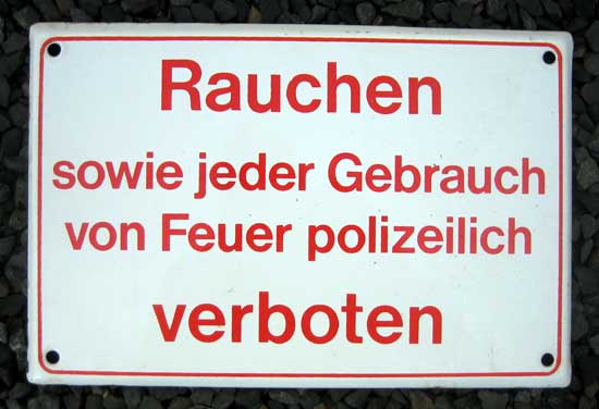 Hinweisschilder Schriftschilder Verbotsschilder Kuriositaten
